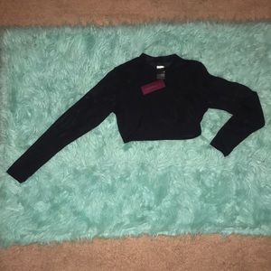 NWT Xhilaration sheer crop top long sleeve coverup